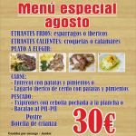 Menú especial Agosto